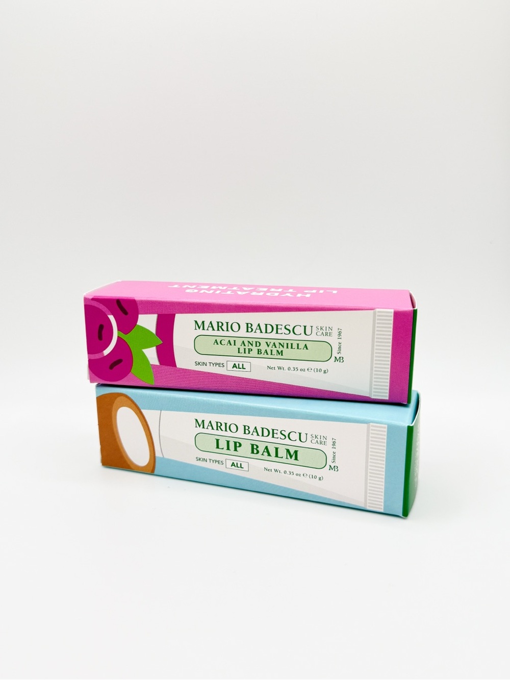 Mario Badescu Lip Balm Duo — Acai & Vanilla | Coconut